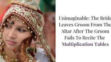 The Bride Leaves The Altar After The Groom Fails To Recite The Multiplication Tables