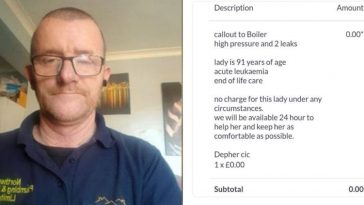 A 91-Year-Old Woman Who Was Close To Death Had Her Boiler Fixed By A Plumber. He Charged Her No Money