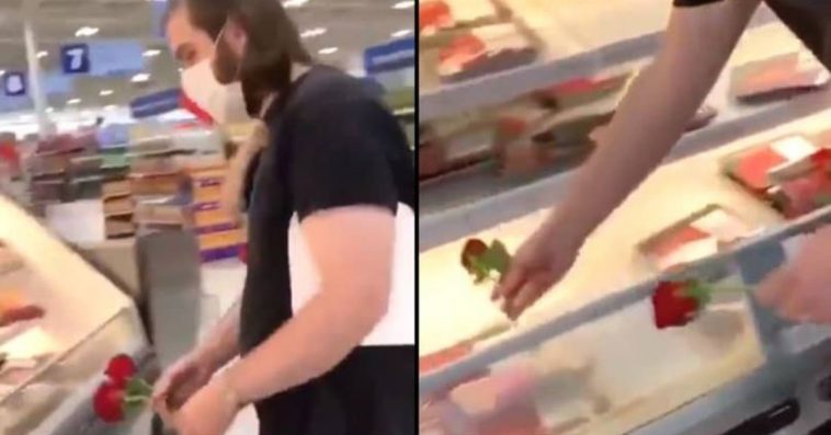 A Video Shows Vegans Throwing Roses On Meat At A Counter To 'Honor The Fallen.'