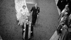 According to the Smithsonian, Elizabeth used her charm to make Philip laugh while sitting in the front row since she knew he would be there.