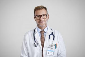 Doctor smiled