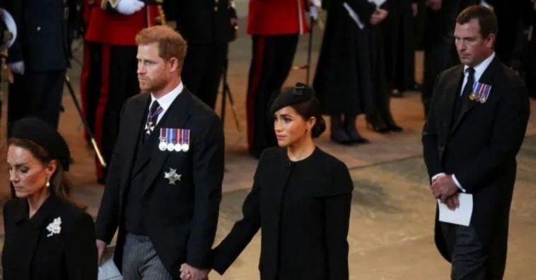 Prince Harry's Comforting Gesture To Meghan Markle During The Queen's Funeral