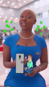 She claimed that while restrooms are routinely cleaned and sanitized, there is no true regular maintenance or washing of those surfaces, leading to the accumulation of all those germs