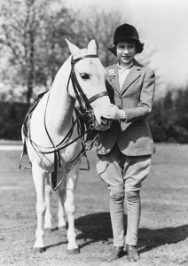 When she reached four, her grandpa King George V gave her her very first pony, a Shetland mare