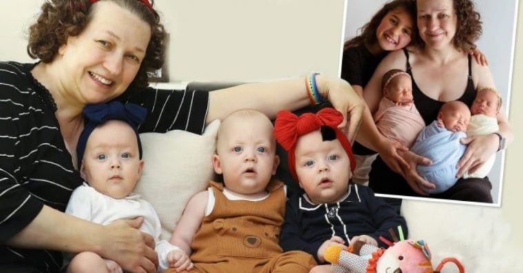 At 45, I Had Triplets And Am Also Their Granny Since My Kind-Hearted Daughter Gave Me The Best Present