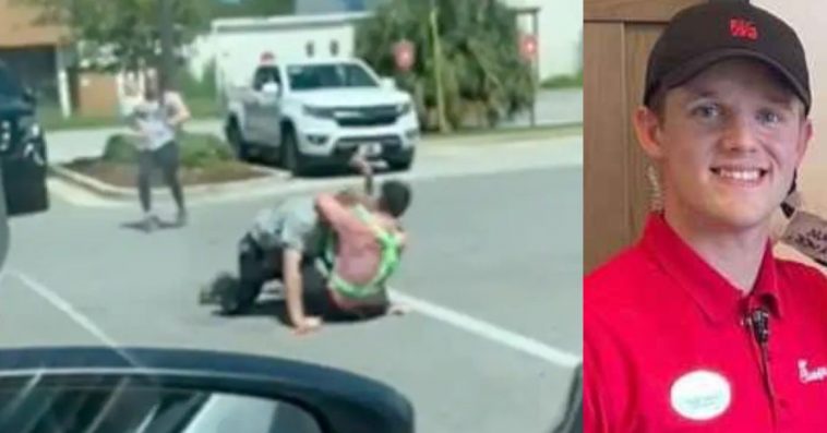 During A Carjacking, A Chick-Fil-A Employee Was Seen On Camera Rescuing A Mother & A Baby