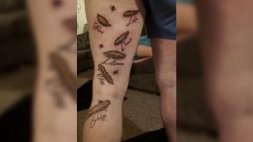 The Father Of Six Tattooed Kid’s Poop On The Back Of His Thigh Was Cruelly Mocked For It