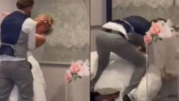 On The Wedding Day, The Husband Shockingly Smashes The Cake In The Bride's Face