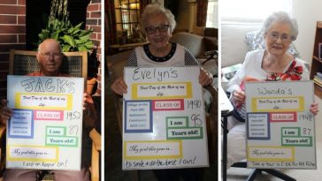 Senior Living Facility Celebrates "First Day Of The Rest Of My Life" With Adorable Photos