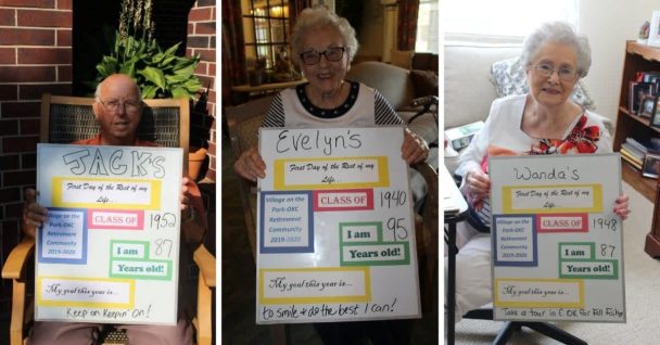 Senior Living Facility Celebrates "First Day Of The Rest Of My Life" With Adorable Photos